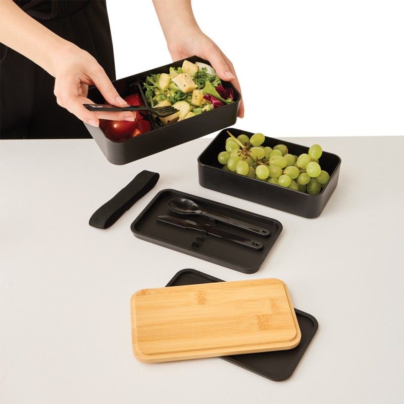 Boîte à lunch DOUBLE LEVEL disponible en 2 coloris