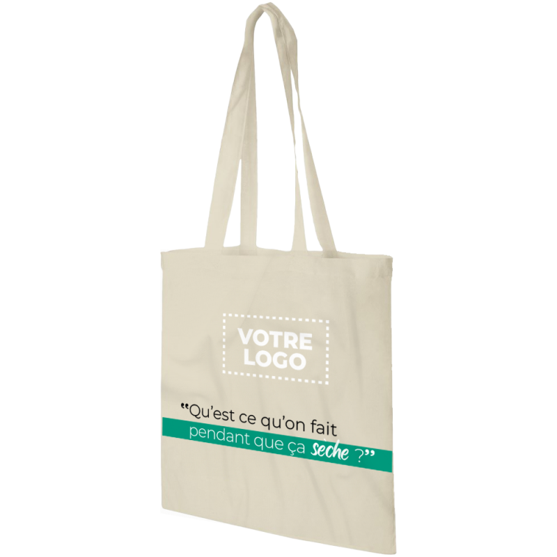Sac shopping coton Madras 140 gr/m² 7L